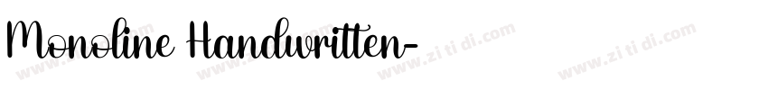 Monoline Handwritten字体转换